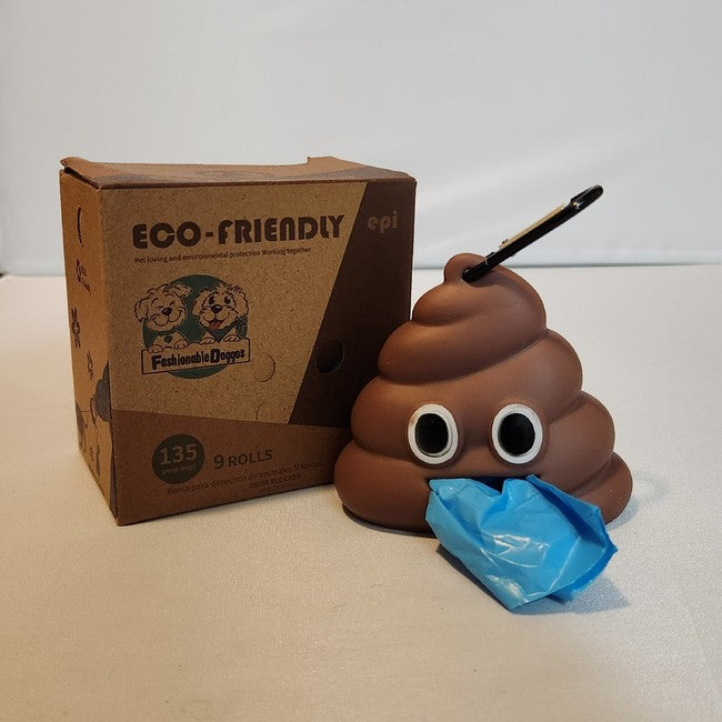 Brown Emoji Garbage Bag Dispenser